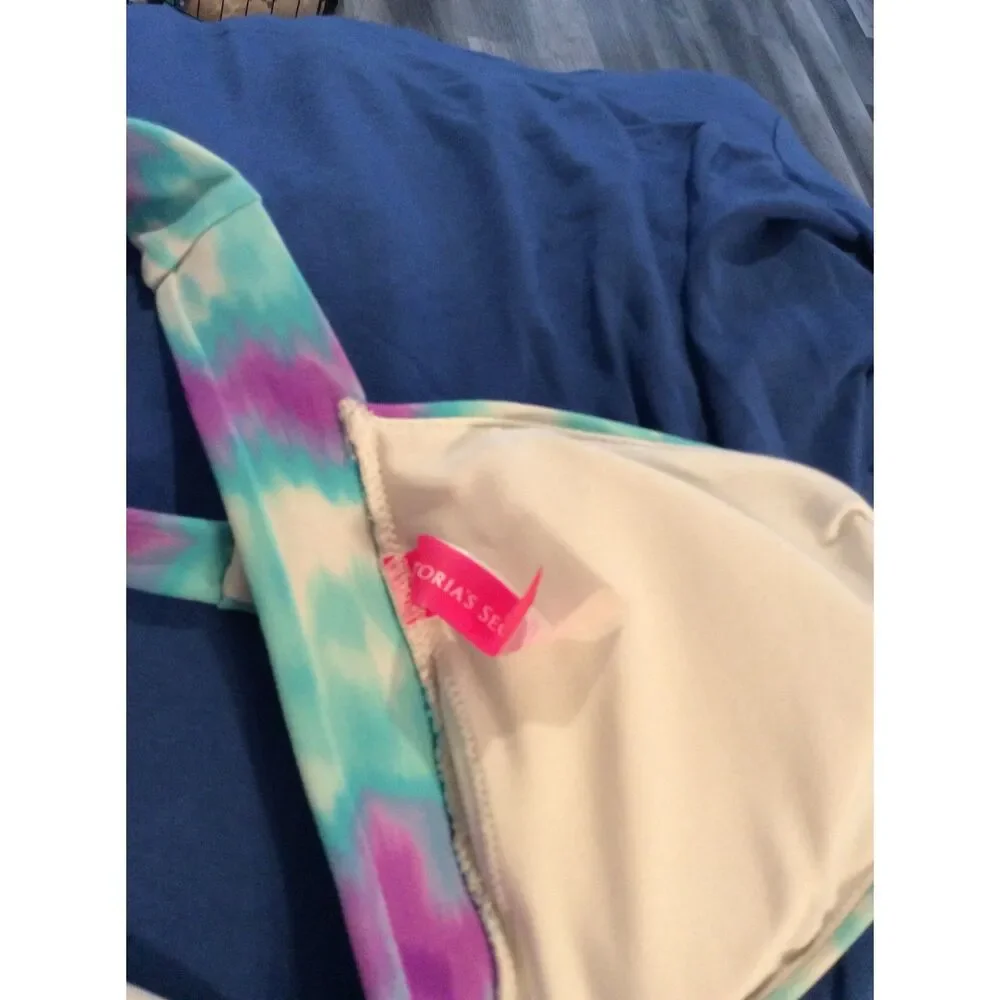 Victoria's Secret XS Bikini Top Teal Purple